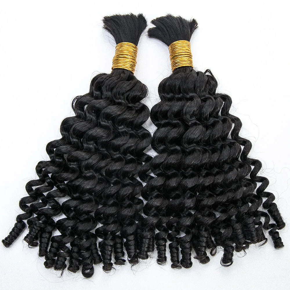 Spiral Curl Bulk Hair Extensions for Braiding - Image 5