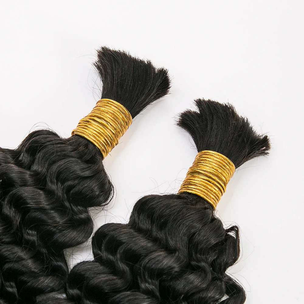 Spiral Curl Bulk Hair Extensions for Braiding - Image 6