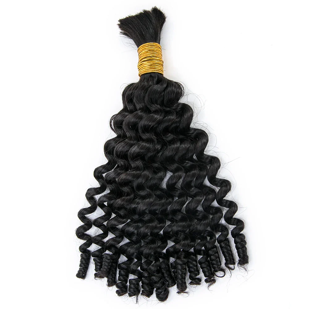 Spiral Curl Bulk Hair Extensions for Braiding - Image 7
