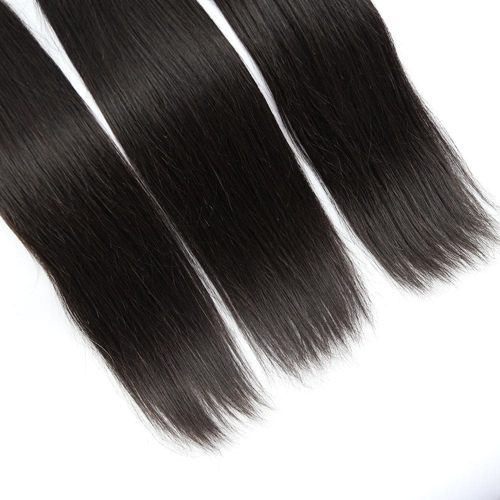 Cambodia Virgin Hair Silky Straight Human Hair Bundles Natural Color - Image 3