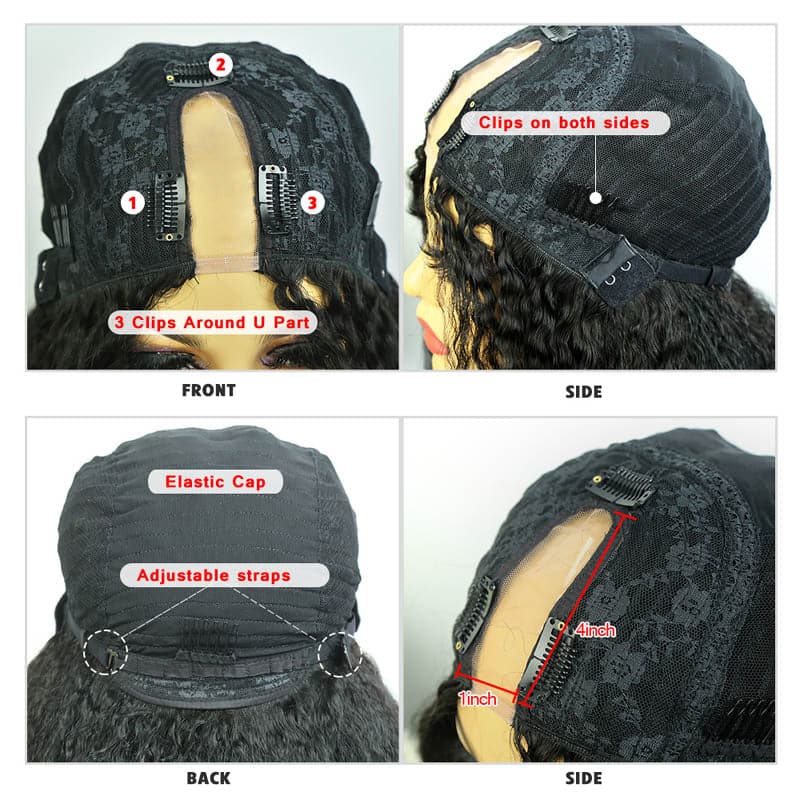 Straight Texture Human Hair U Part Wig AU01 - Image 4