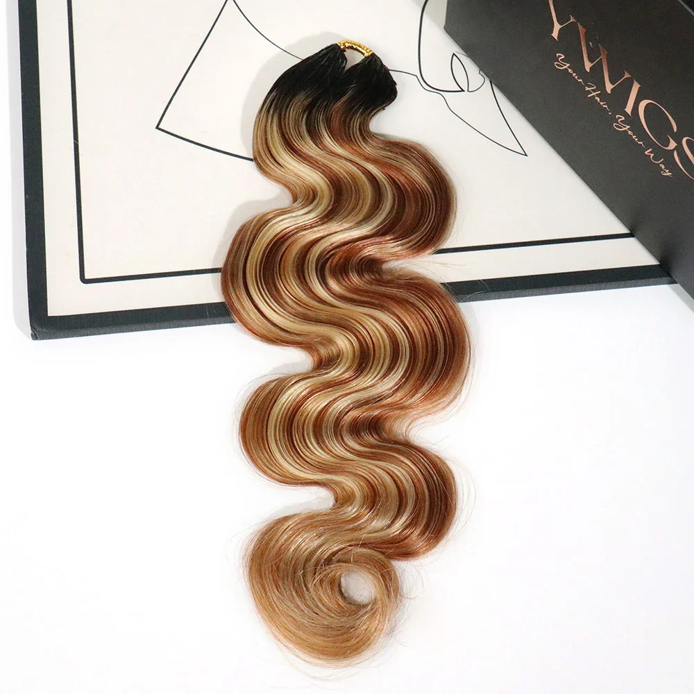 #T1B/27/30/613 Ombre Blonde Body Wave Human Crochet Hair - Image 3