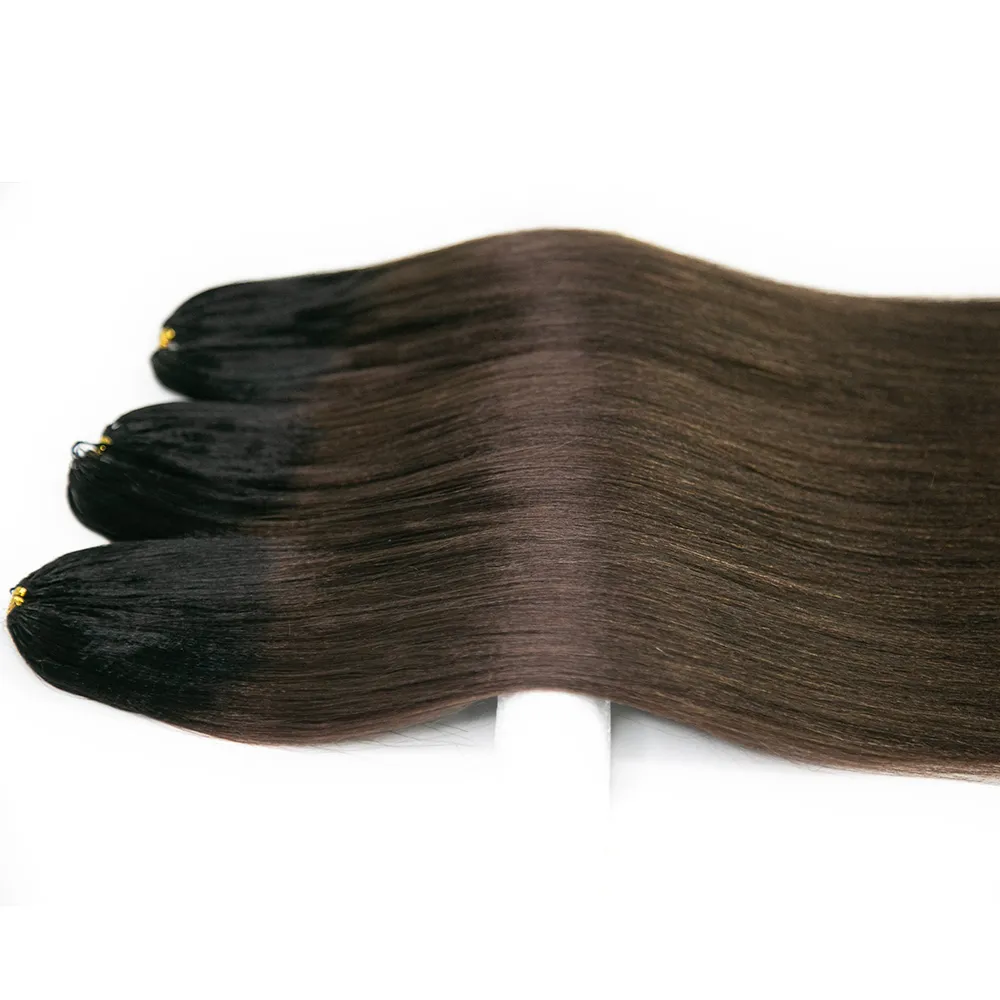 #T1B/4 Medium Brown Light Yaki Human Crochet Hair - Image 4