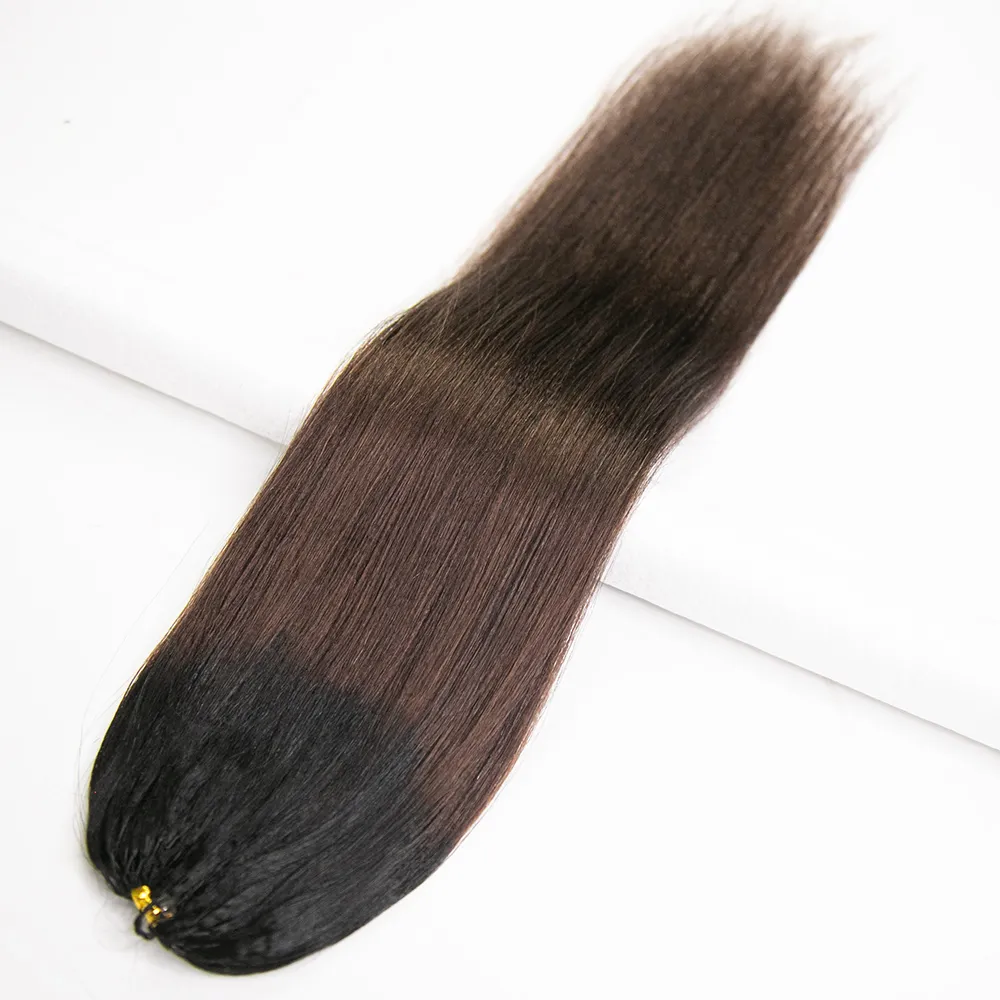 #T1B/4 Medium Brown Light Yaki Human Crochet Hair - Image 5