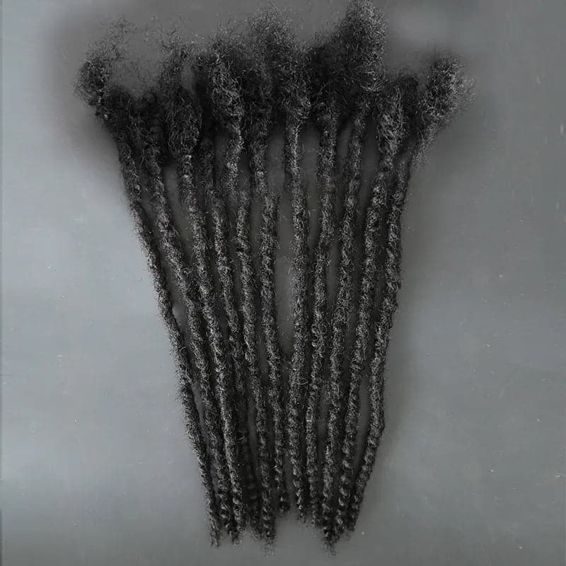 Textured Dreadlock Extensions Human Hair - Natural Black #1B - Image 3
