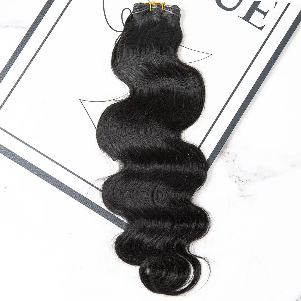 Ultra Thin Genius Weft Bundles Human Hair Extensions Body Wave - Image 2