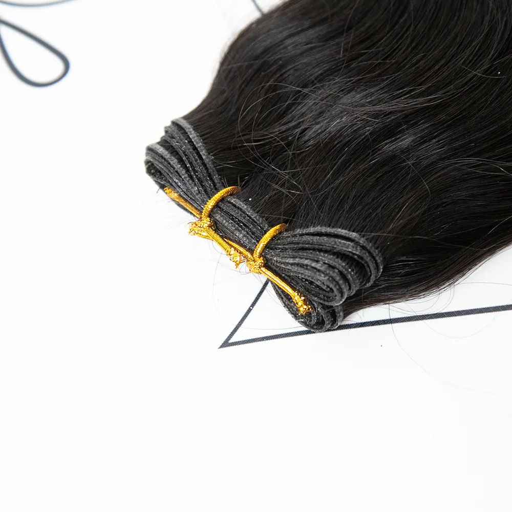 Ultra Thin Genius Weft Bundles Human Hair Extensions Body Wave - Image 3