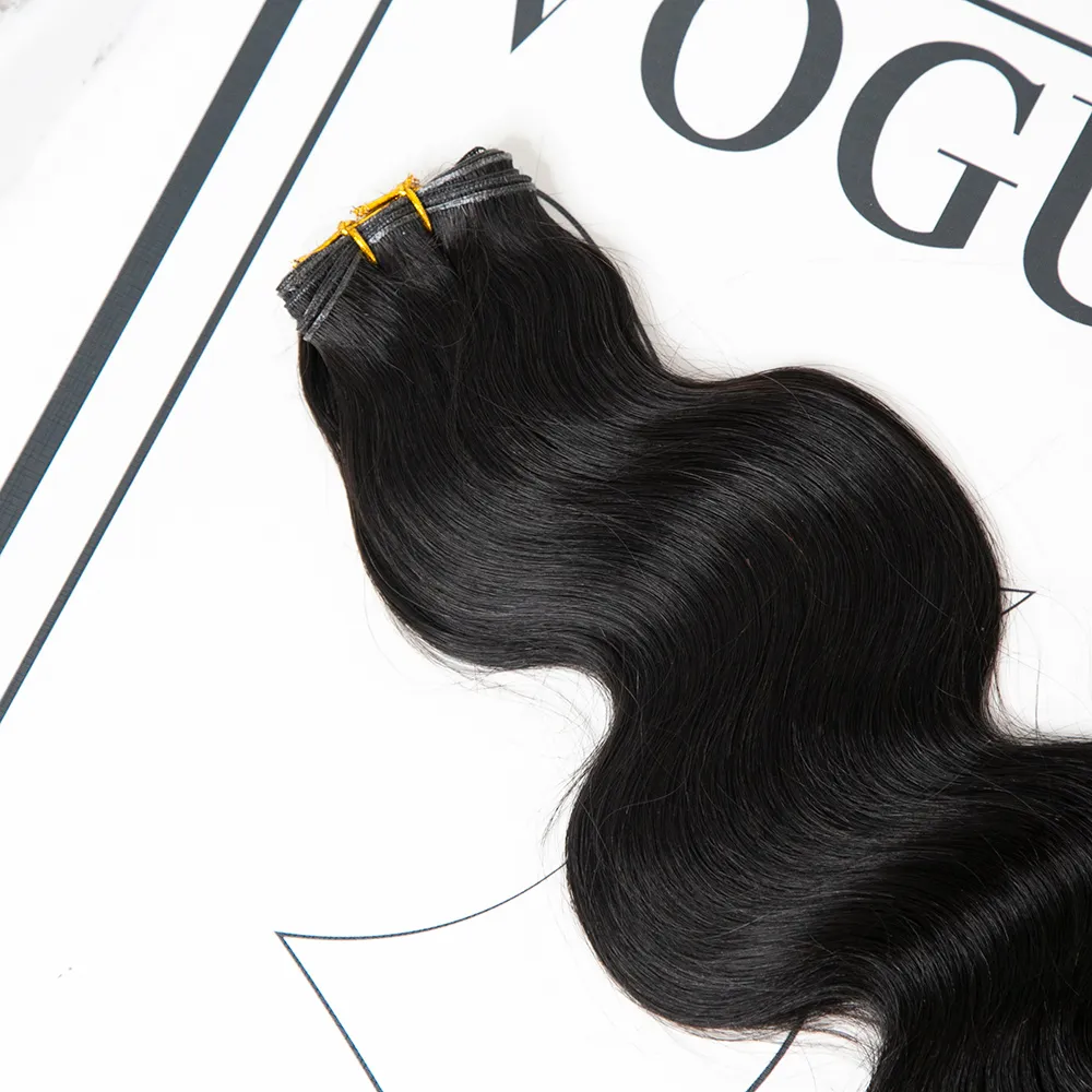 Ultra Thin Genius Weft Bundles Human Hair Extensions Body Wave - Image 4