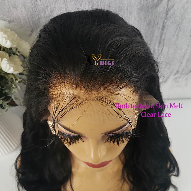 Undetectable Skin Melt Clear Lace Body Wave Brazilian 13 x 6 Lace Front Wig LFC04 - Image 7