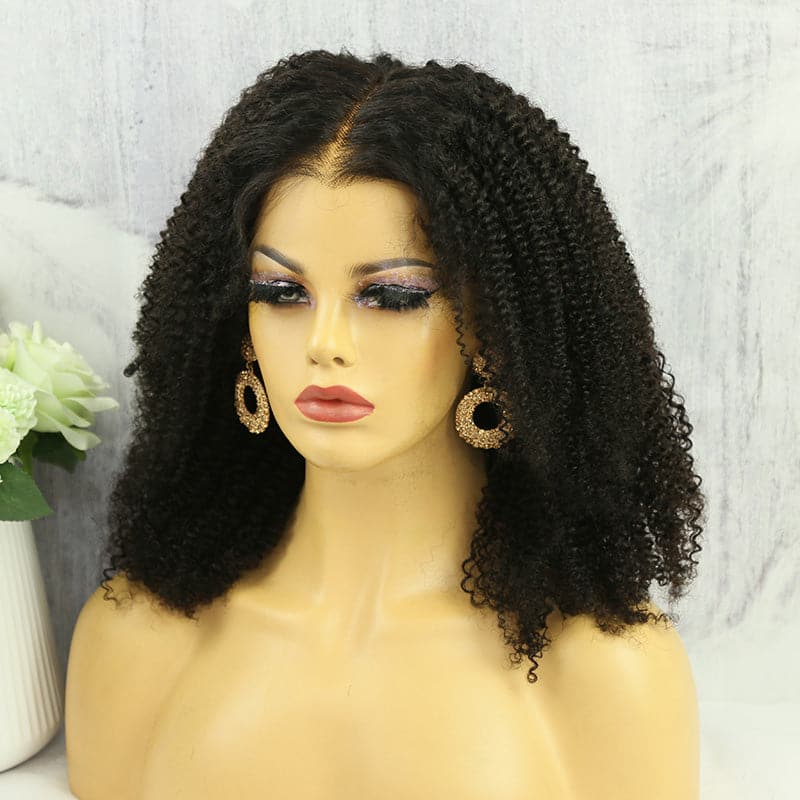 Undetectable Skin Melt Clear Lace Kinky Curly Brazilian 13 x 6 Lace Front Wig LFC09 - Image 3