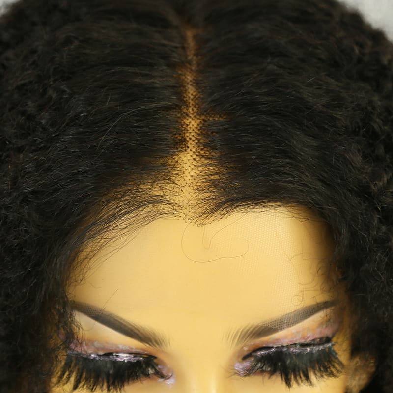 Undetectable Skin Melt Clear Lace Kinky Curly Brazilian 13 x 6 Lace Front Wig LFC09 - Image 5