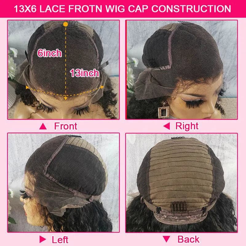 Undetectable Skin Melt Clear Lace Water Wave Brazilian 13 x 6 Lace Front Wig LFC05 - Image 7