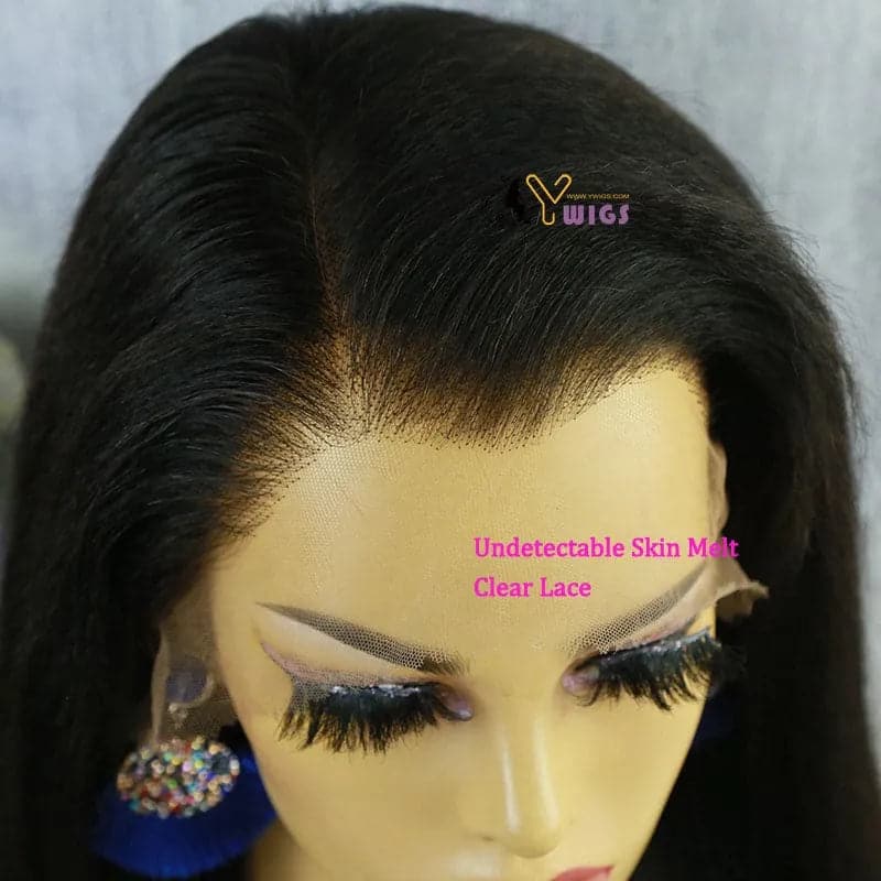 Undetectable Clear Lace Yaki Brazilian 13 x 6 Lace Front Wig LFC07 - Image 5