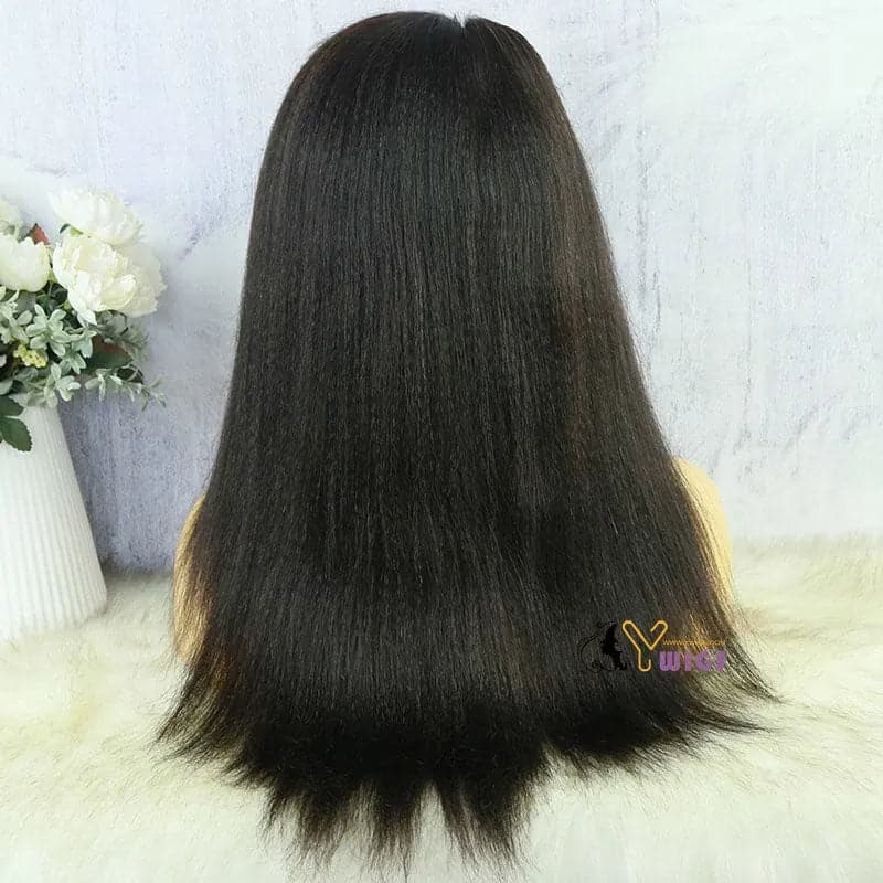 Undetectable Clear Lace Yaki Brazilian 13 x 6 Lace Front Wig LFC07 - Image 6