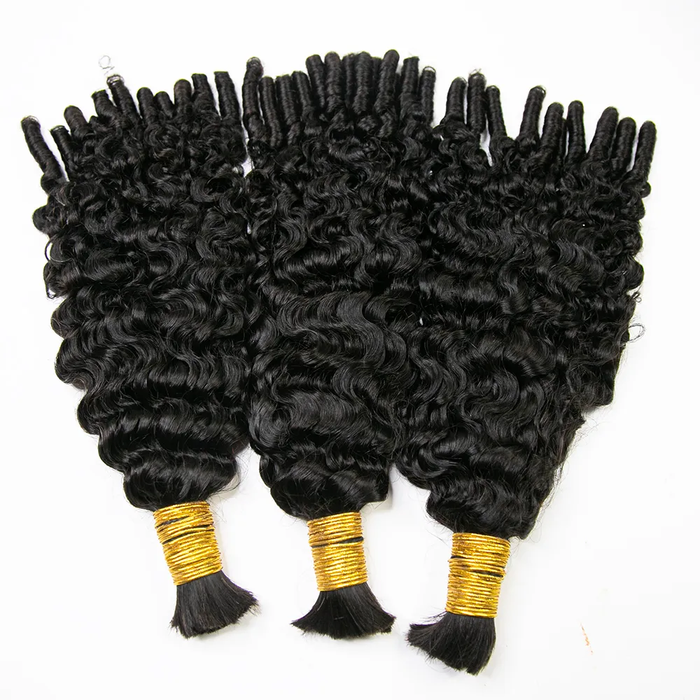 Water Curly Bulk Hair Extensions for Braiding - Image 6