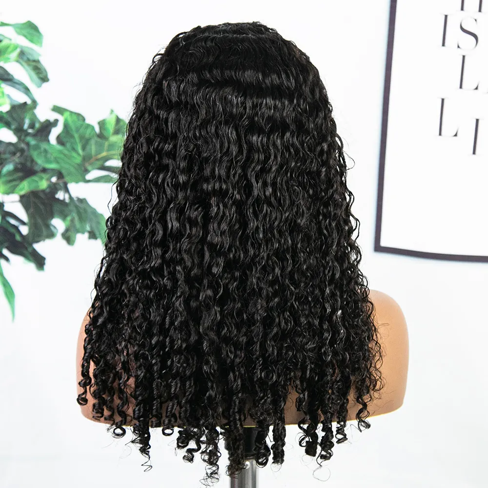 Burmese Curly Half Wig Flexible Fit Drawstring Human Hair Wig - Image 5