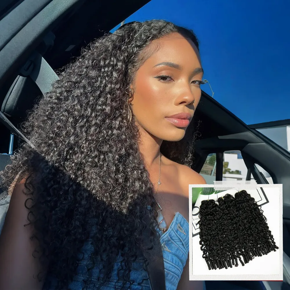 Ywigs Burmese Water Curly Human Crochet Hair
