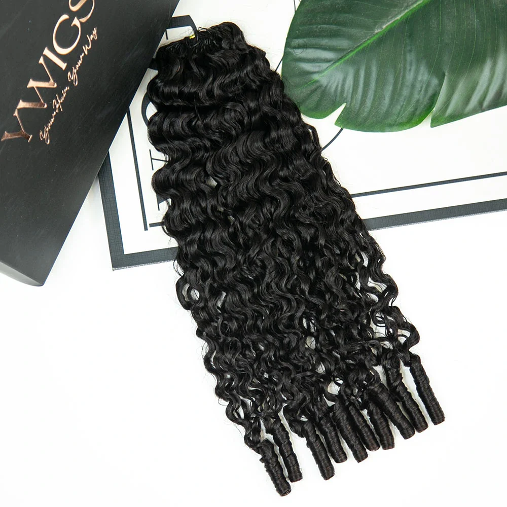 Ywigs Burmese Water Curly Human Crochet Hair - Image 2