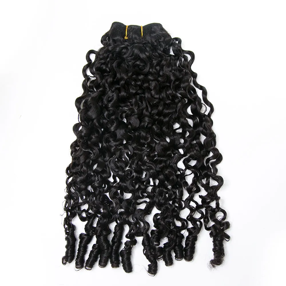 Cambodia Virgin Hair Burmese Water Curly Human Hair Bundles Natural Color - Image 2