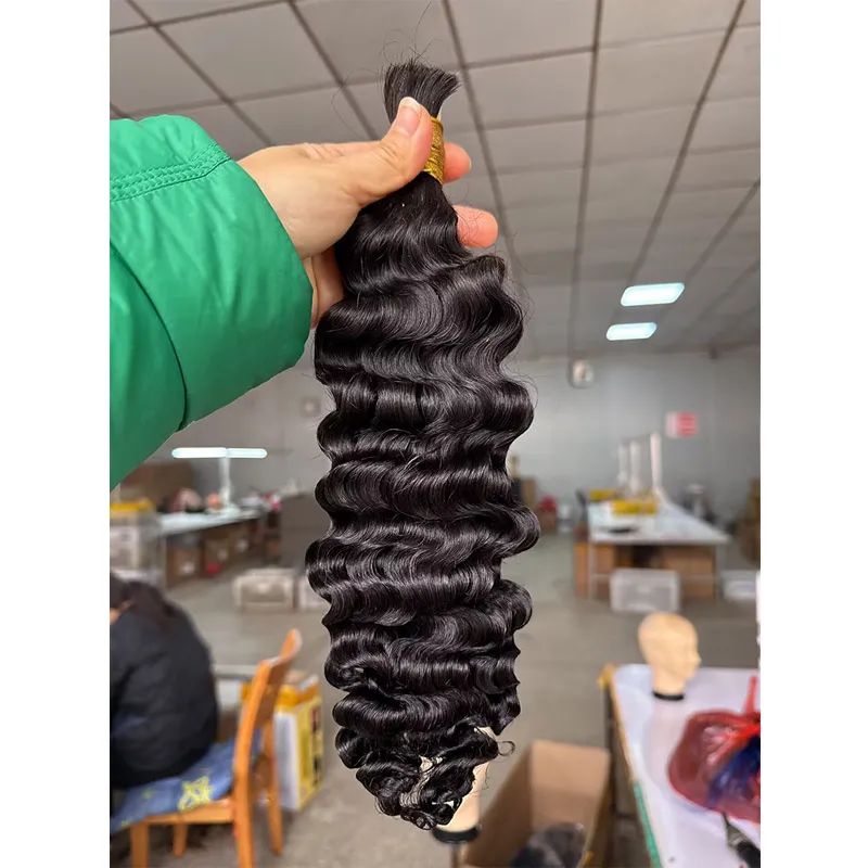Water Deep Wave Bulk Hair Extensions for Braiding