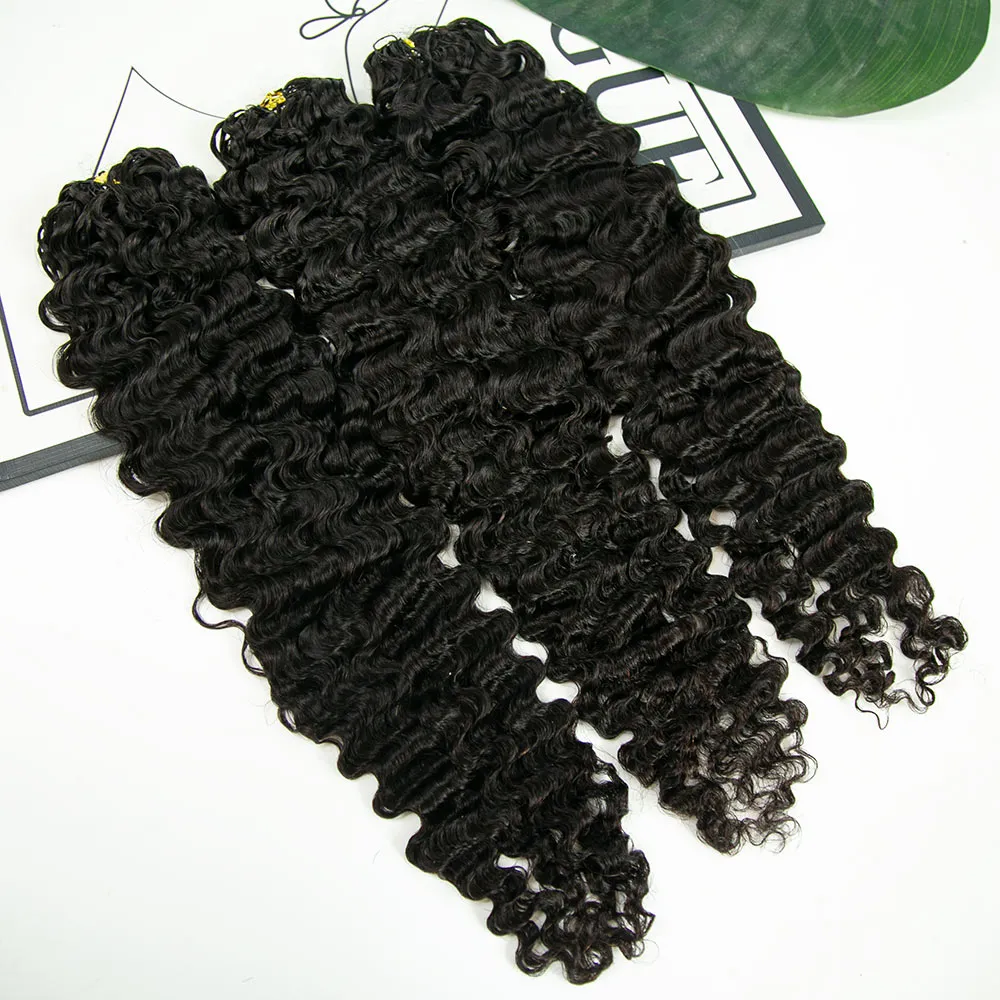 Water Deep Wave Feather Crochet Hair - Image 3