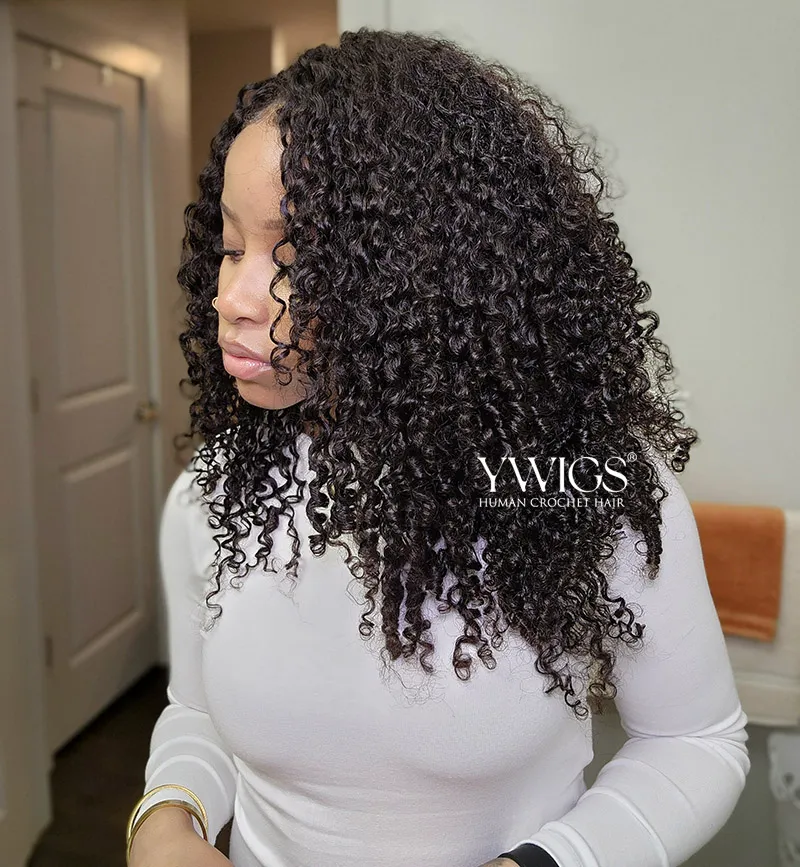 Water Deep Wave Feather Crochet Hair - Image 5