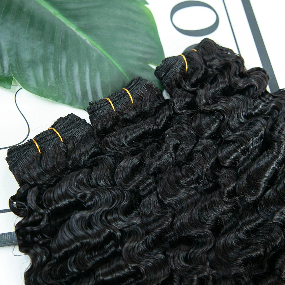 Cambodia Virgin Hair Water Deep Wave Weft Bundles Human Hair - Image 3