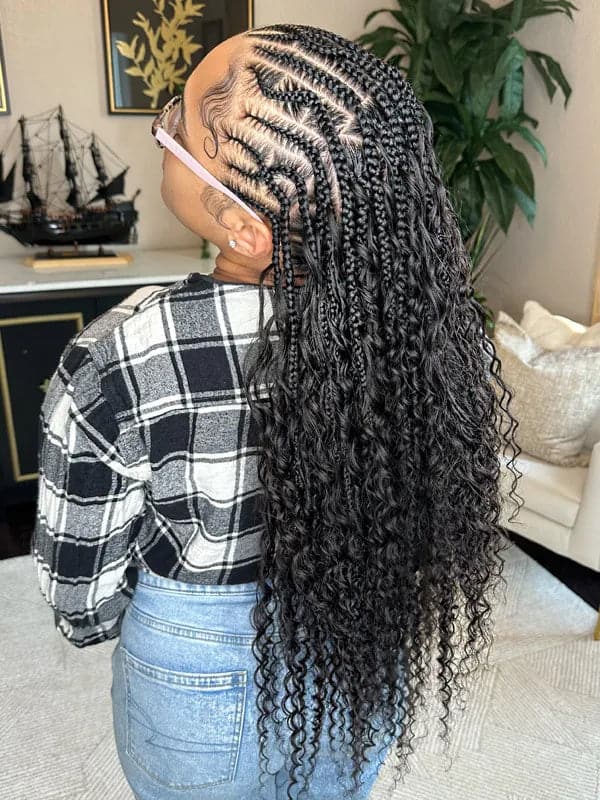 Water Wave Bulk Hair Extensions for Boho Knotless Braiding - Image 10