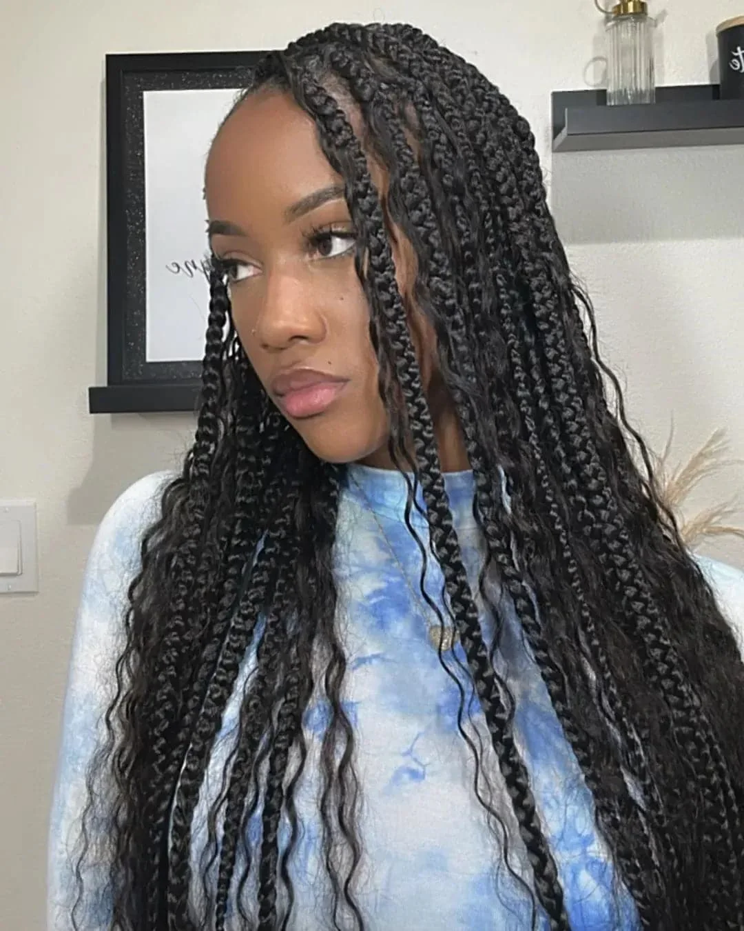 Water Wave Bulk Hair Extensions for Boho Knotless Braiding - Image 12
