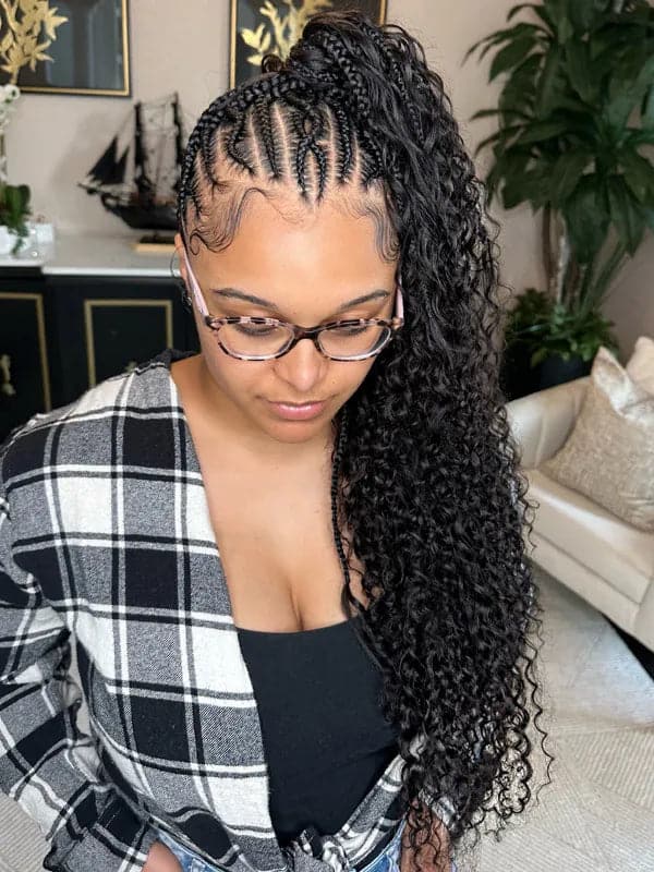 Water Wave Bulk Hair Extensions for Boho Knotless Braiding - Image 9