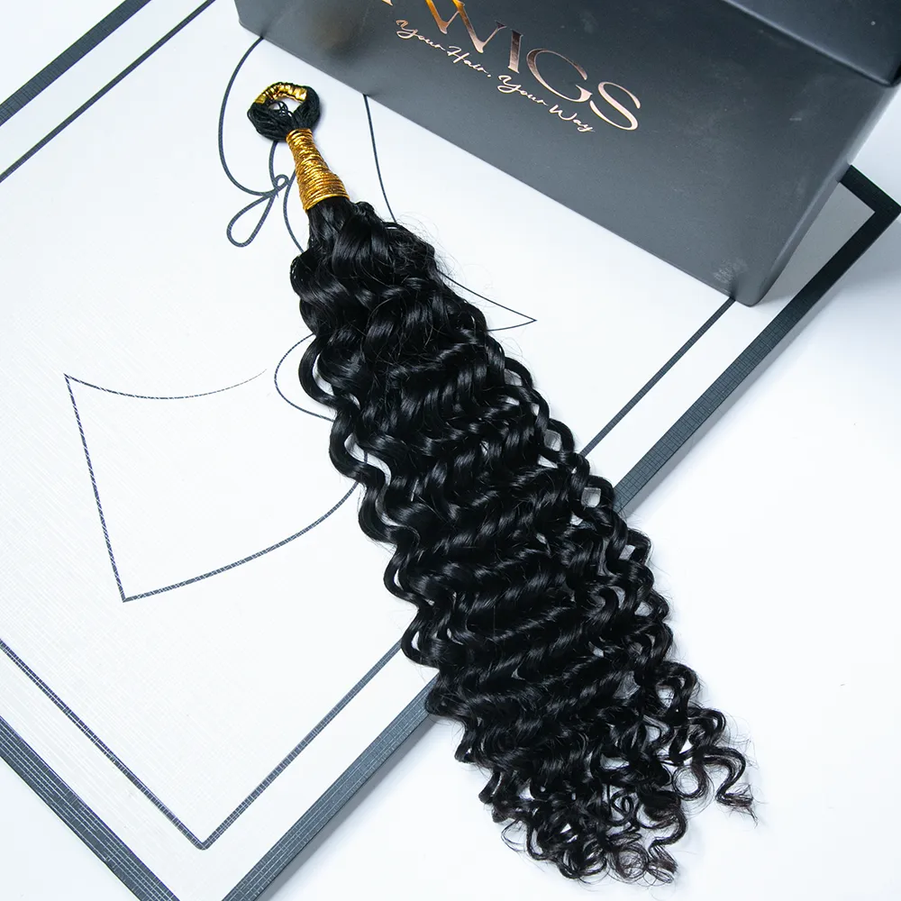 Water Wave Feather Crochet Boho Hair for Braiding (50 Strands) - Image 6