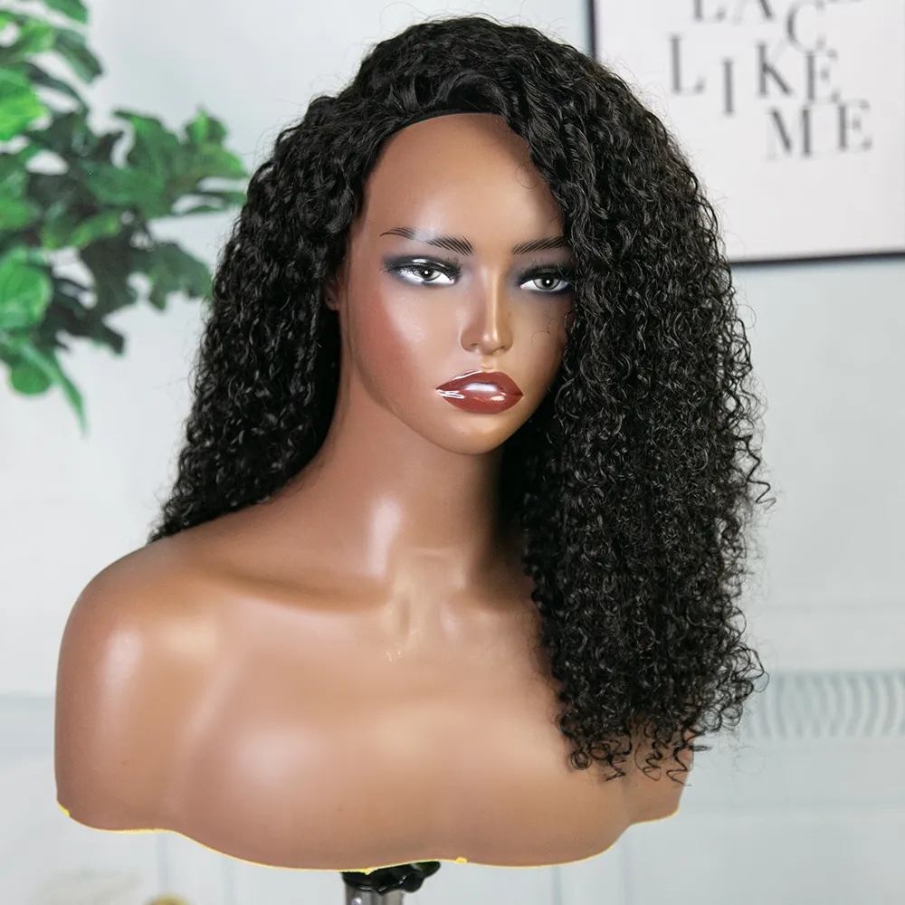 Water Wave Half Wig Flexible Fit Drawstring Human Hair Wig - Image 3
