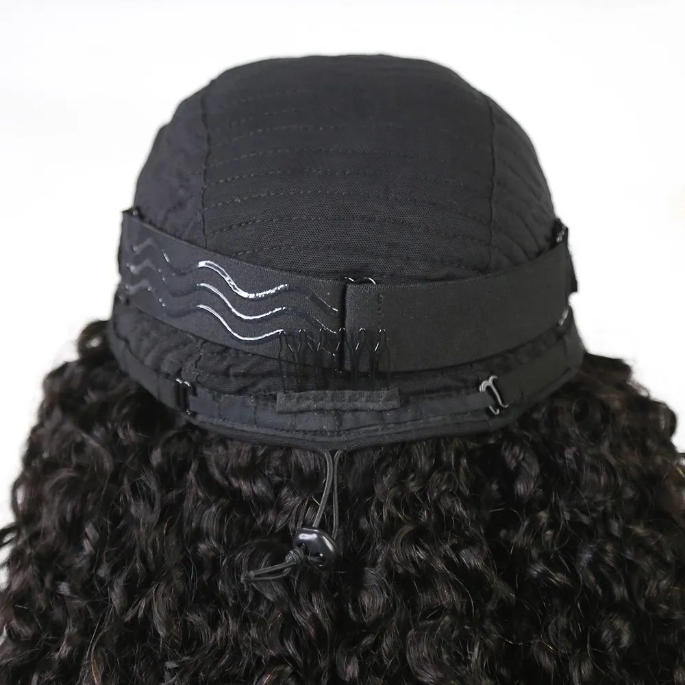 Water Wave Half Wig Flexible Fit Drawstring Human Hair Wig - Image 5