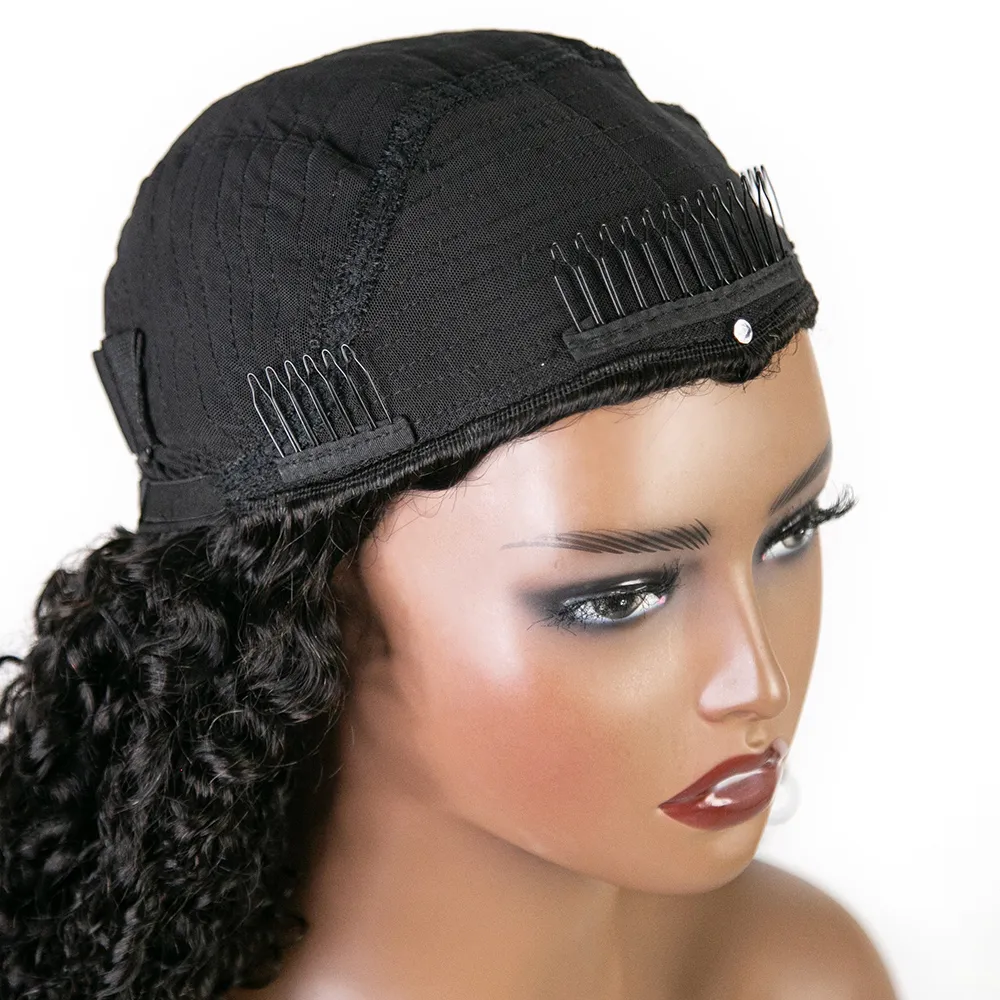 Water Wave Half Wig Flexible Fit Drawstring Human Hair Wig - Image 6