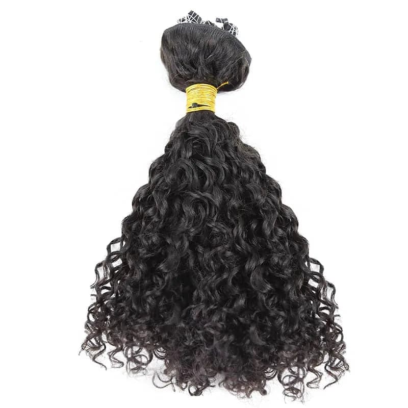 Water Wave Pre-looped Microlink Weft Hair Extensions - Image 5