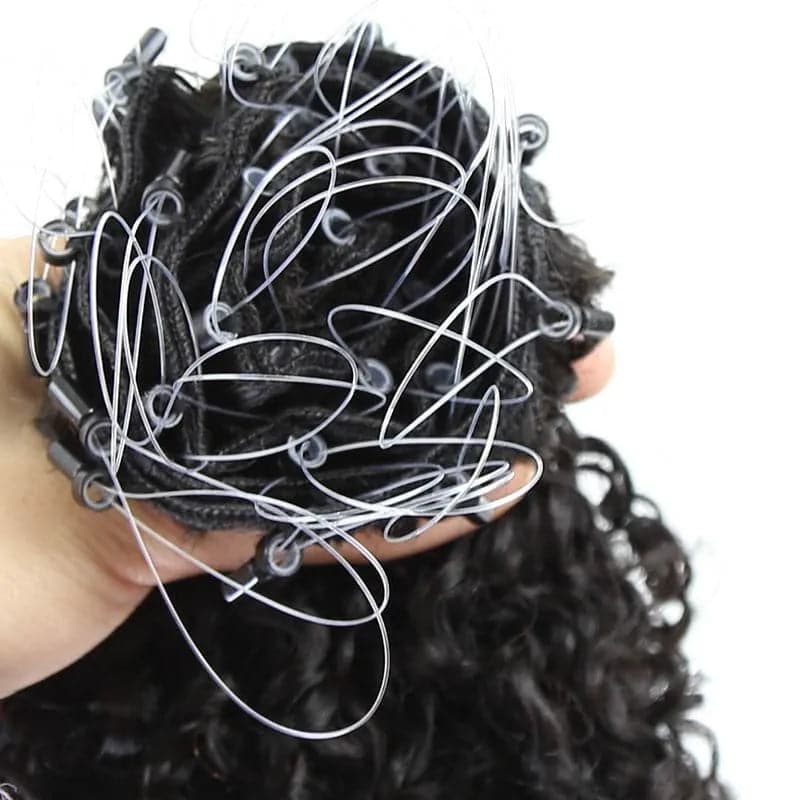 Water Wave Pre-looped Microlink Weft Hair Extensions - Image 6