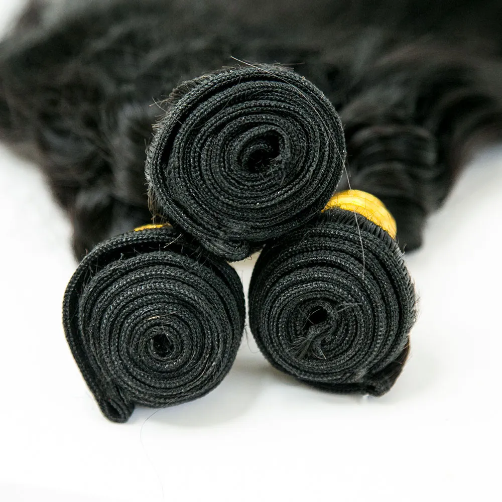 Cambodia Virgin Hair Wet and Wavy Weft Bundles Human Hair - Image 3