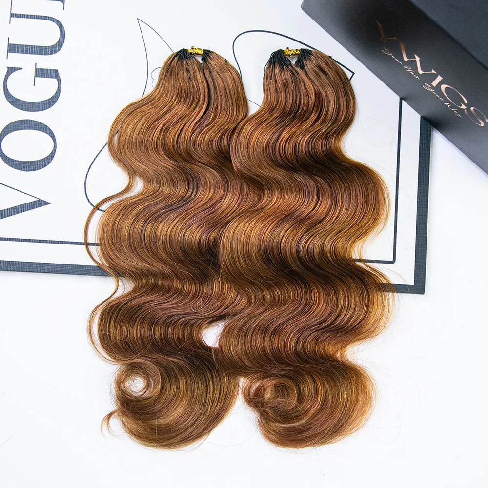 #30 Light Brown Body Wave Human Crochet Hair for Braiding - Image 5