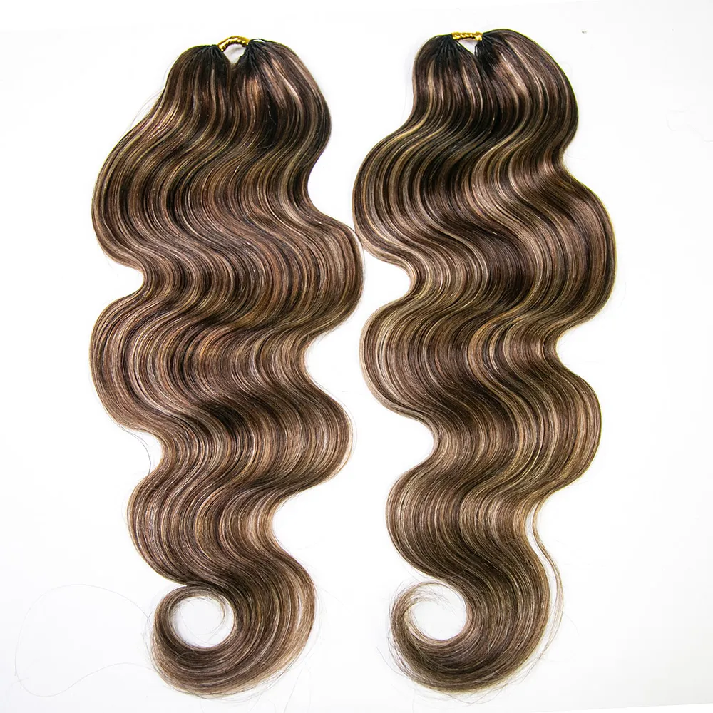 #4/27/30 Mix Color Blend Body Wave Human Crochet Hair - Image 6