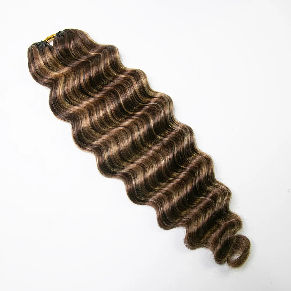 #4/27/30 Mix Color Blend Loose Deep Wave Human Crochet Hair - Image 7