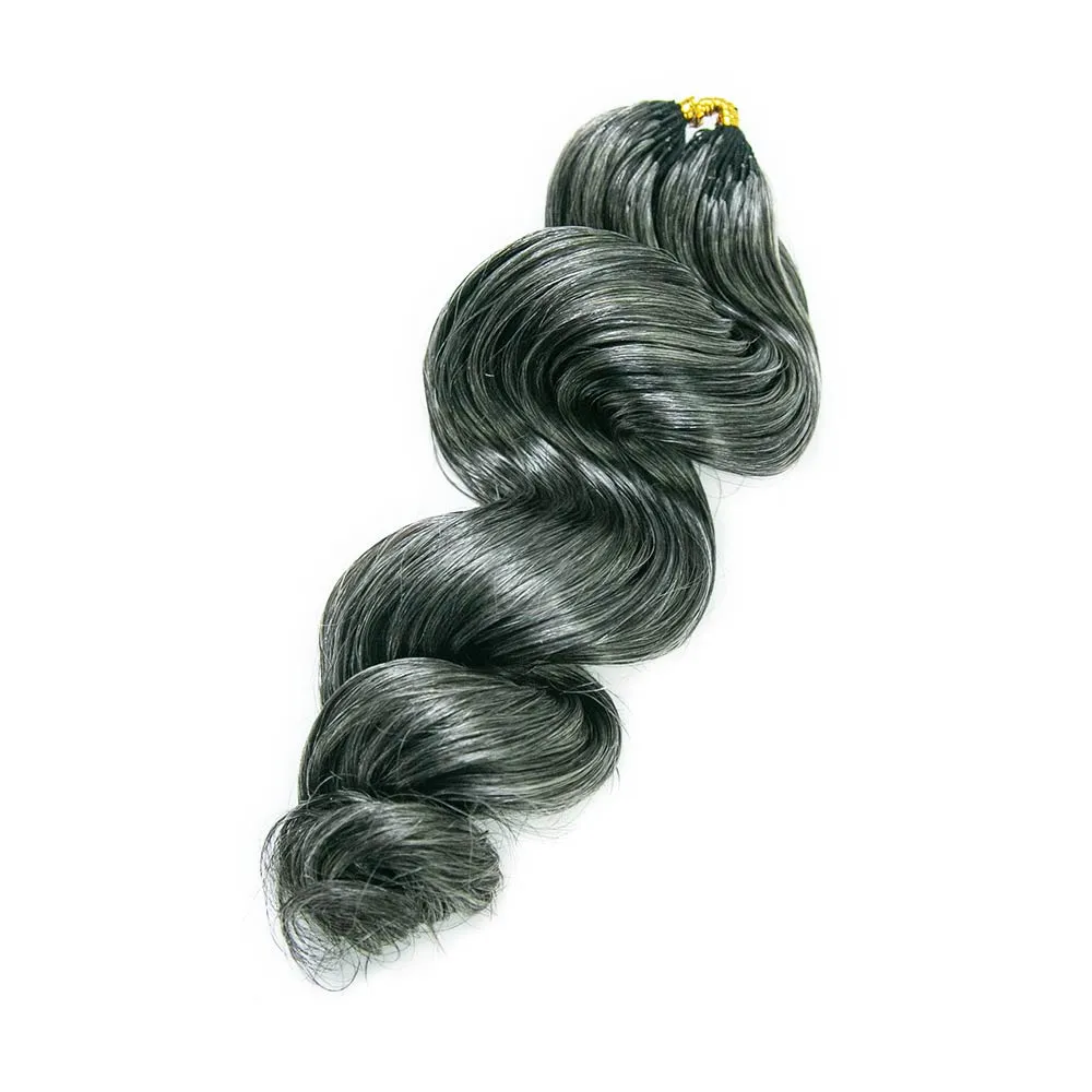 Salt & Pepper Loose Wave Human Crochet Hair - Image 4
