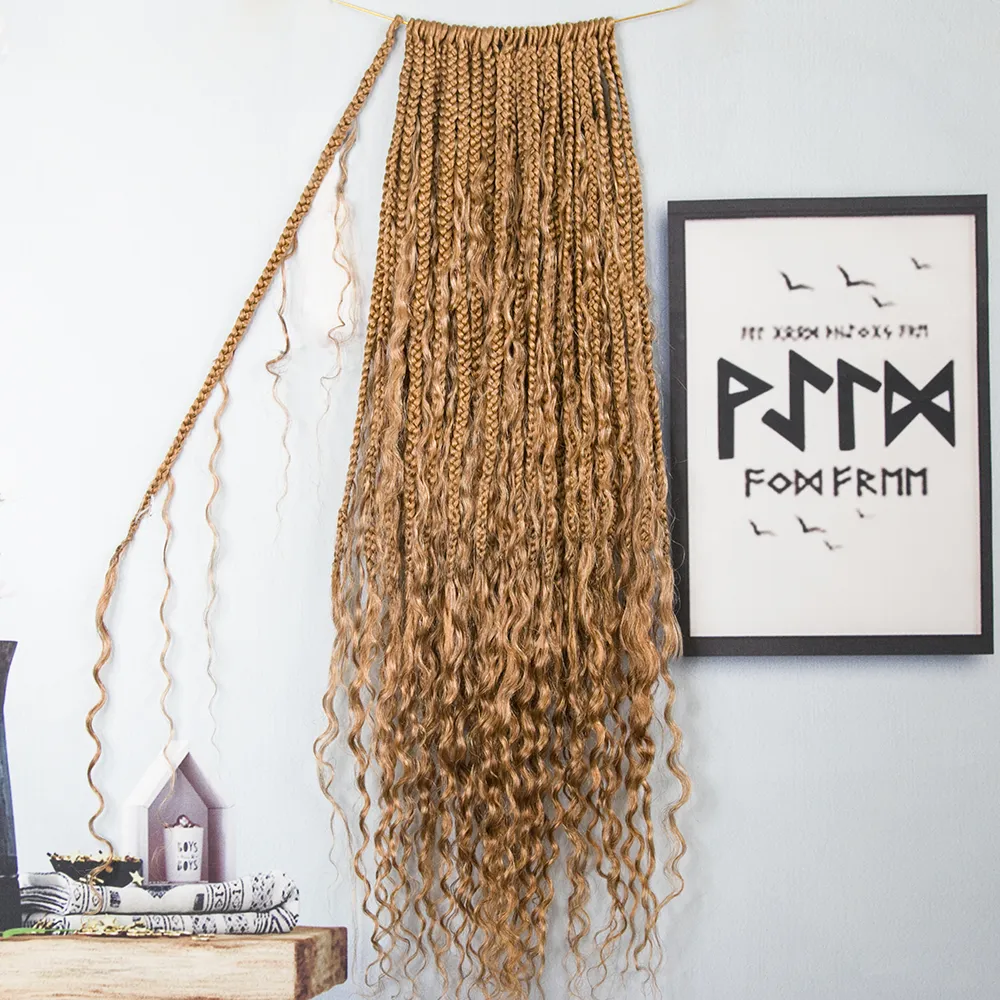 Wholesale - Crochet Box Braids with Human Hair Curls (Price for 1 Pack of 40 braids) - Image 3