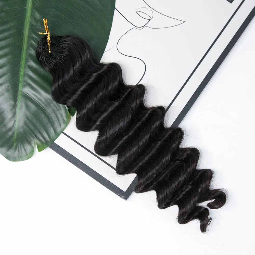 Wholesale - Natural Black Crochet Hair Extensions Human Hair (50 Strands Per Bundle) - Image 4