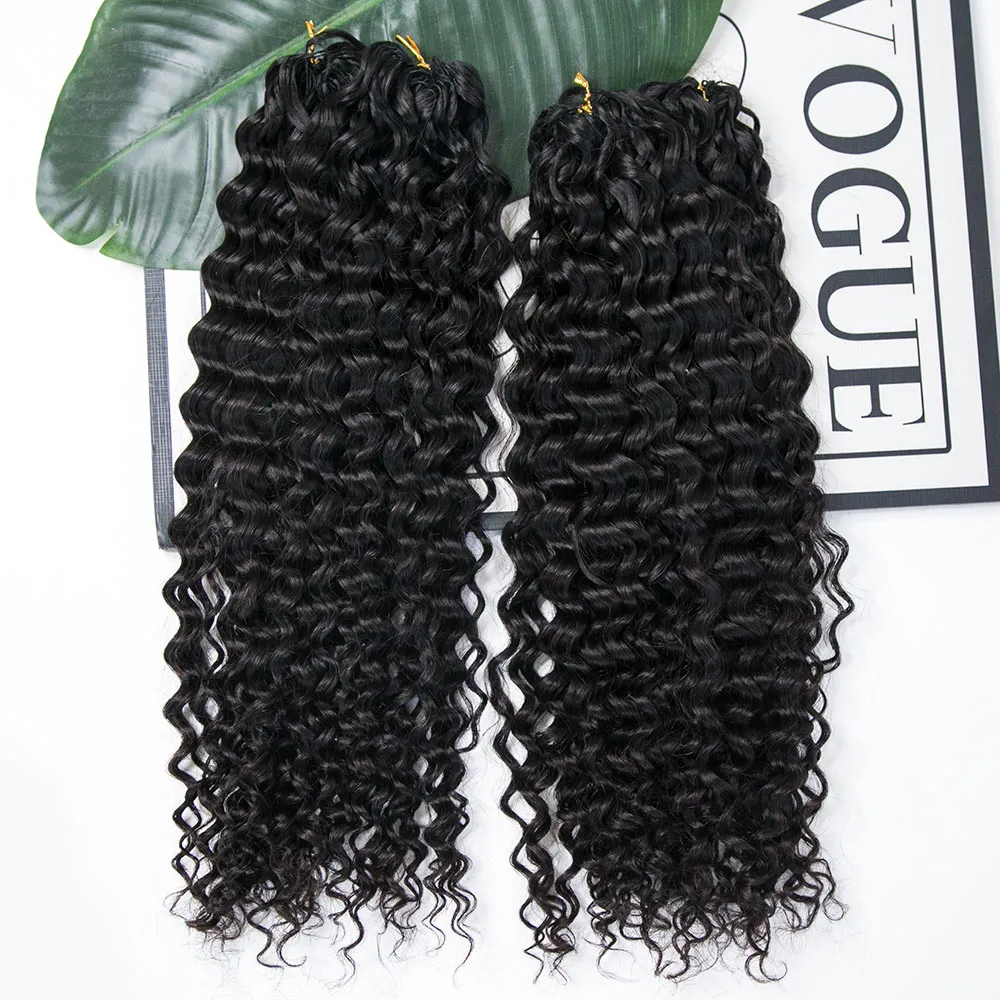 Wholesale - Natural Black Crochet Hair Extensions Human Hair (100 Strands/Per Pack) - Image 6