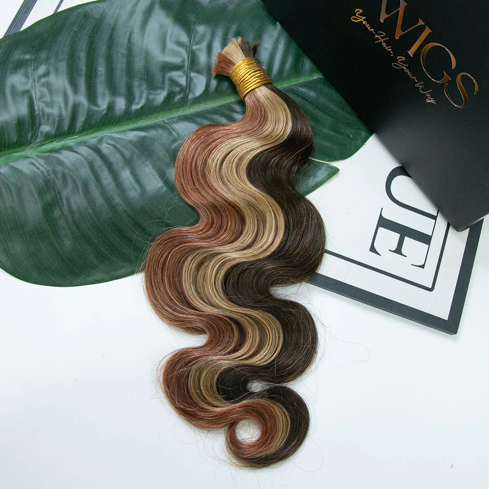 Wholesale - Double Drawn Burmese Colored Hair Bulk Braiding Hair (Price for 1 Bundle) - Image 5
